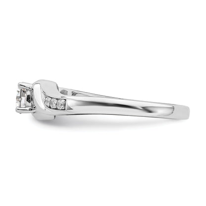 0.33ct. CZ Solid Real 14k White Gold Engagement Ring