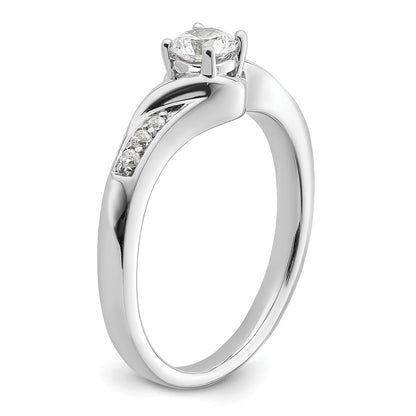 0.33ct. CZ Solid Real 14k White Gold Engagement Ring