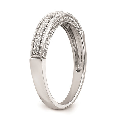 0.20ct. CZ Solid Real 14k White Gold Wedding Band Ring