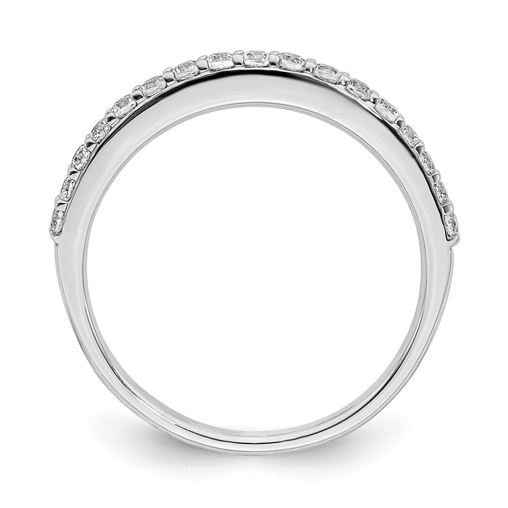 0.36ct. CZ Solid Real 14k White Gold Wedding Band Ring