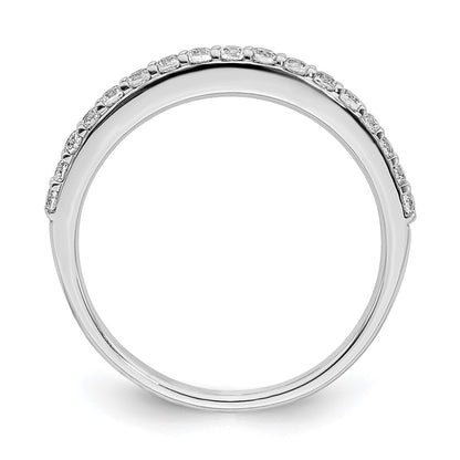 0.36ct. CZ Solid Real 14k White Gold Wedding Band Ring