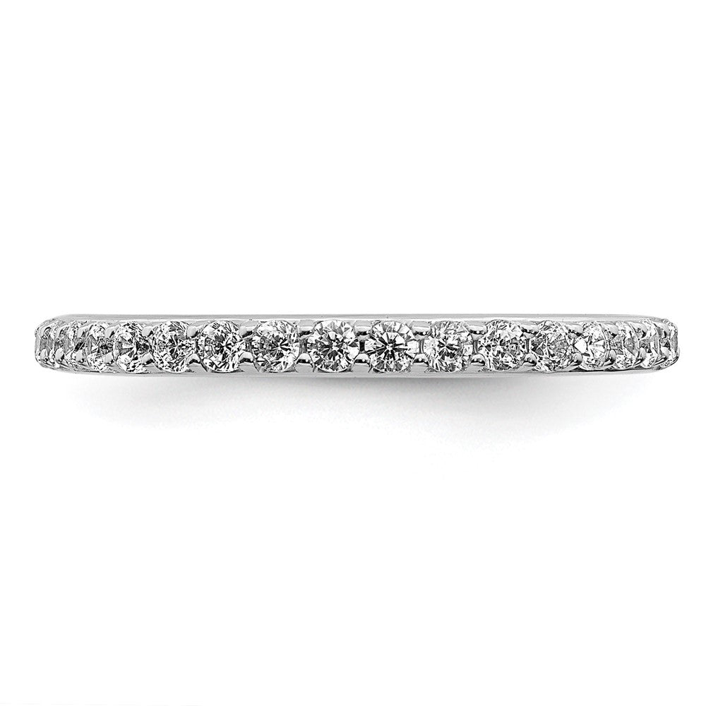 0.36ct. CZ Solid Real 14k White Gold Wedding Band Ring