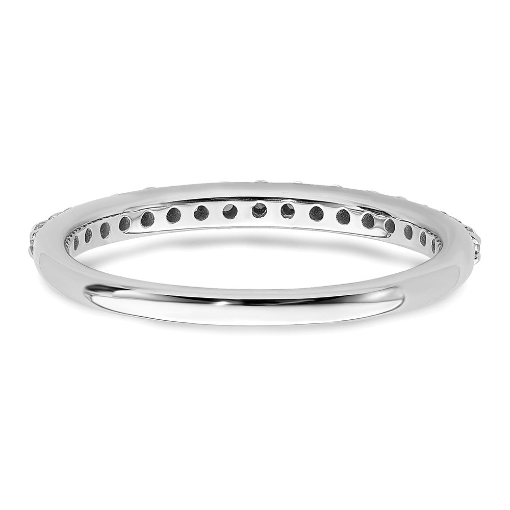 0.36ct. CZ Solid Real 14k White Gold Wedding Band Ring