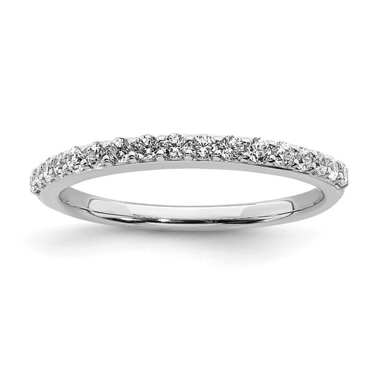 0.36ct. CZ Solid Real 14k White Gold Wedding Band Ring
