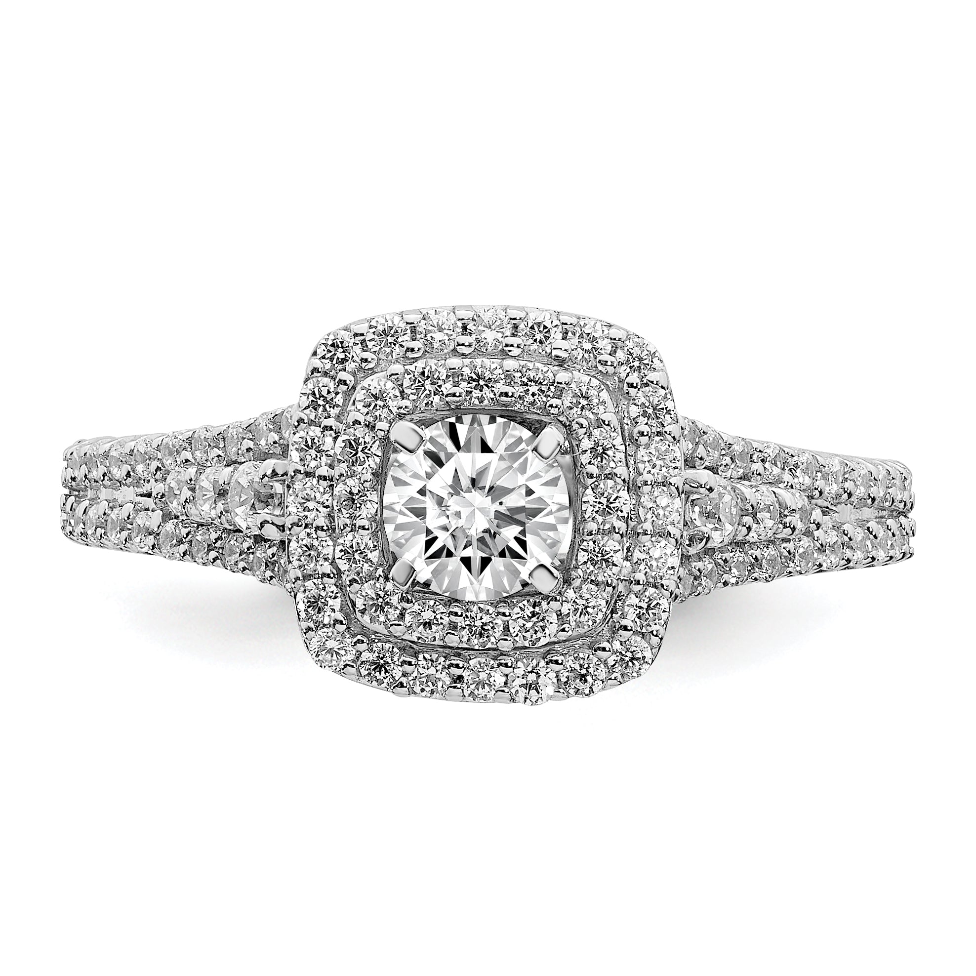 0.33ct. CZ Solid Real 14k White Gold Engagement Ring