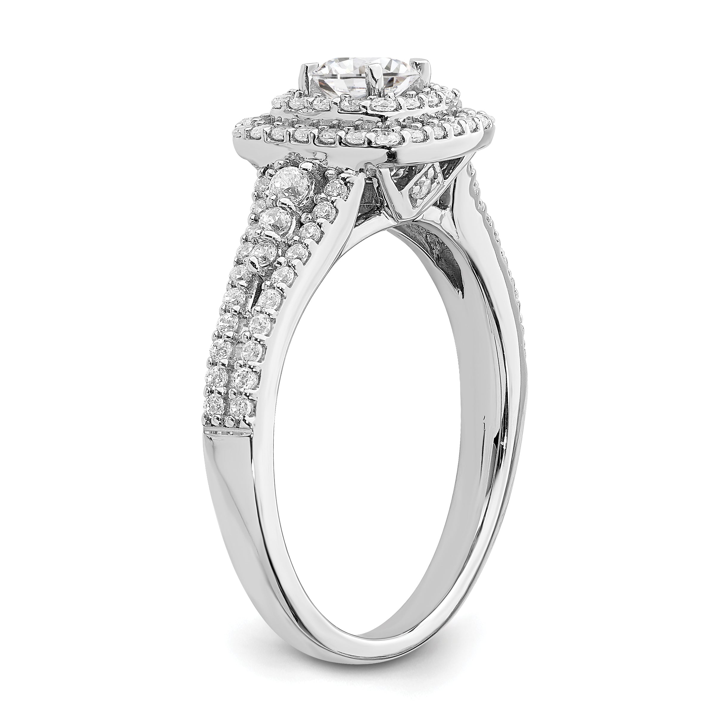 0.33ct. CZ Solid Real 14k White Gold Engagement Ring
