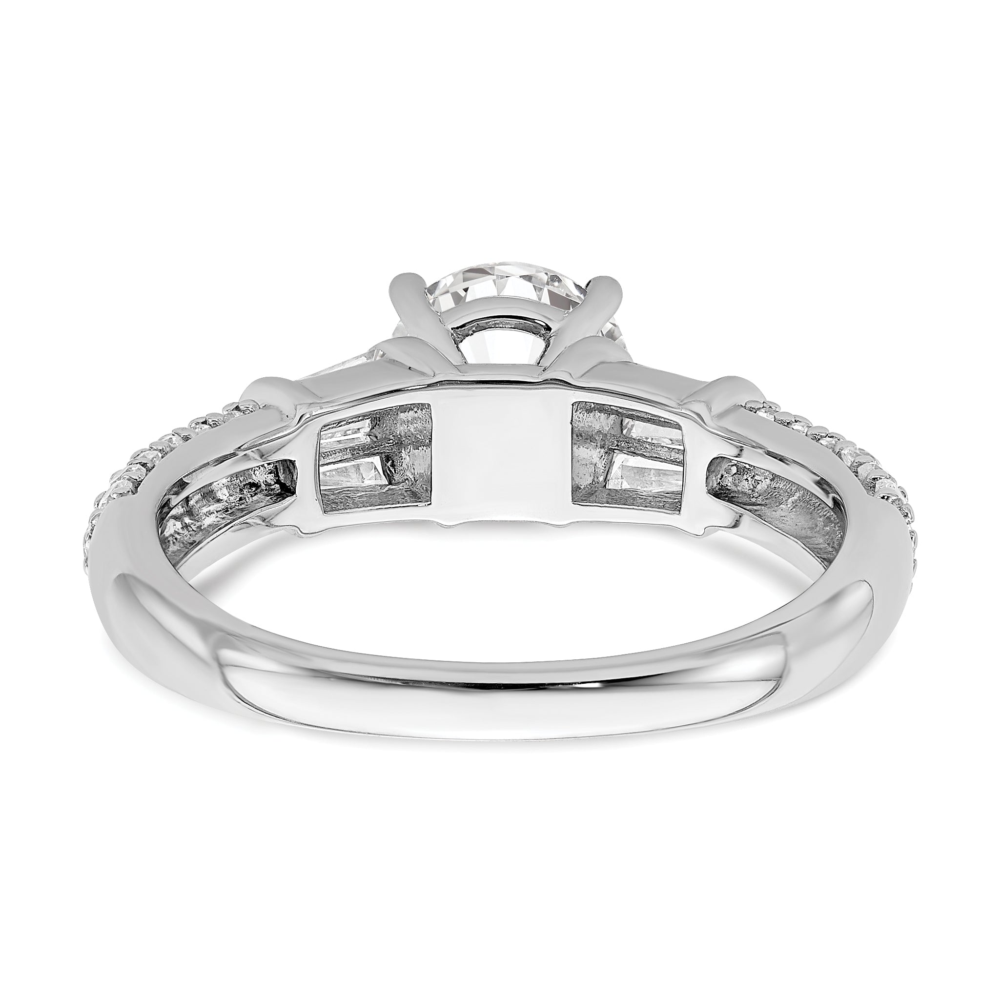 1.00ct. CZ Solid Real 14k White Gold Engagement Ring