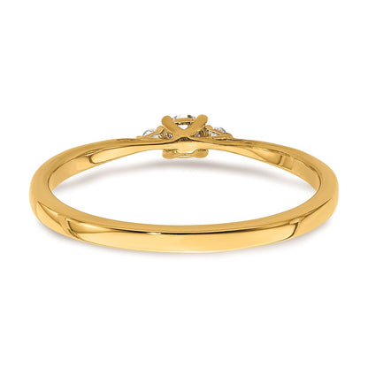 0.12ct. CZ Solid Real 14k Complete Promise Ring