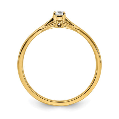 0.12ct. CZ Solid Real 14k Promise Ring