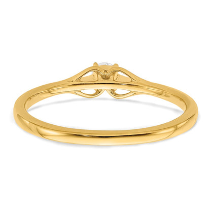 0.12ct. CZ Solid Real 14k Promise Ring