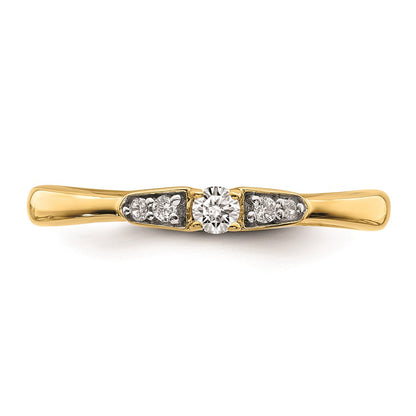 0.12ct. CZ Solid Real 14k Complete Promise Ring