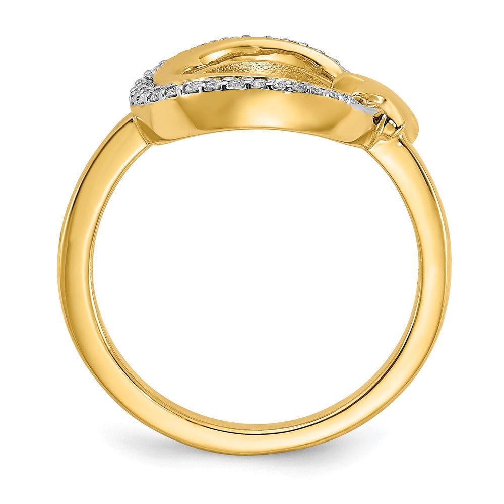 14k yellow gold polished moon and star real diamond ring rm6789 013 ya