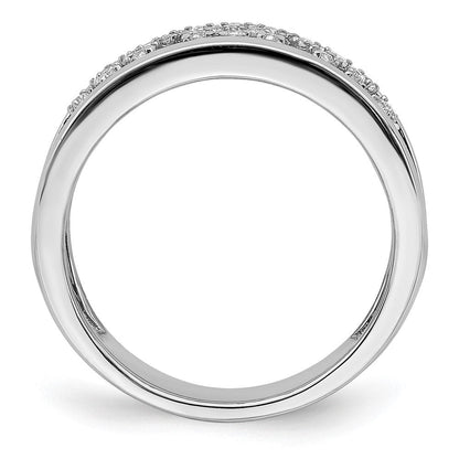 14k white gold polished fancy real diamond band rm6830 020 wa