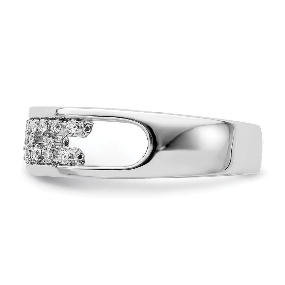 14k white gold polished fancy real diamond band rm6830 020 wa