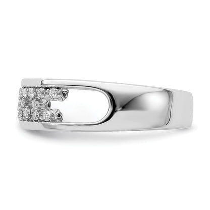 14k white gold polished fancy real diamond band rm6830 020 wa