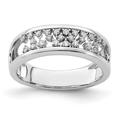 14k white gold polished fancy real diamond band rm6830 020 wa