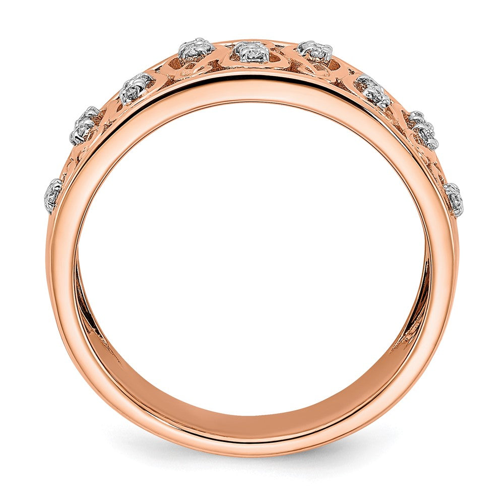 14k rose gold polished real diamond fancy filigree band rm6863 016 ra