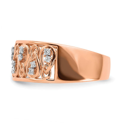 14k rose gold polished real diamond fancy filigree band rm6863 016 ra