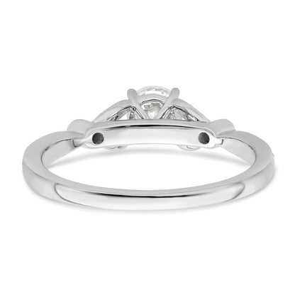 0.40ct. CZ Solid Real 14K White Gold Vintage Complete Engagement Ring