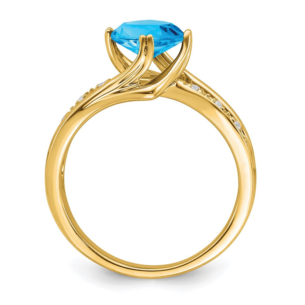 14k yellow gold blue topaz and real diamond ring rm7116 bt 004 ya