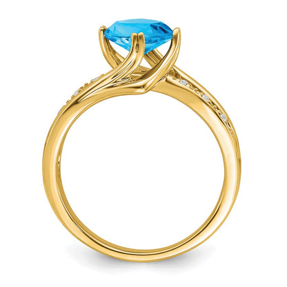 14k yellow gold blue topaz and real diamond ring rm7116 bt 004 ya