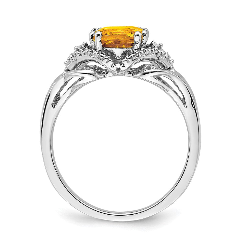 14k white gold citrine and real diamond ring rm7157 ci 003 wa