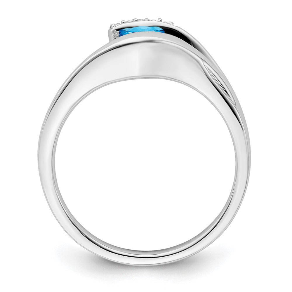 14k white gold trillion blue topaz and real diamond ring rm7160 bt 001 wa