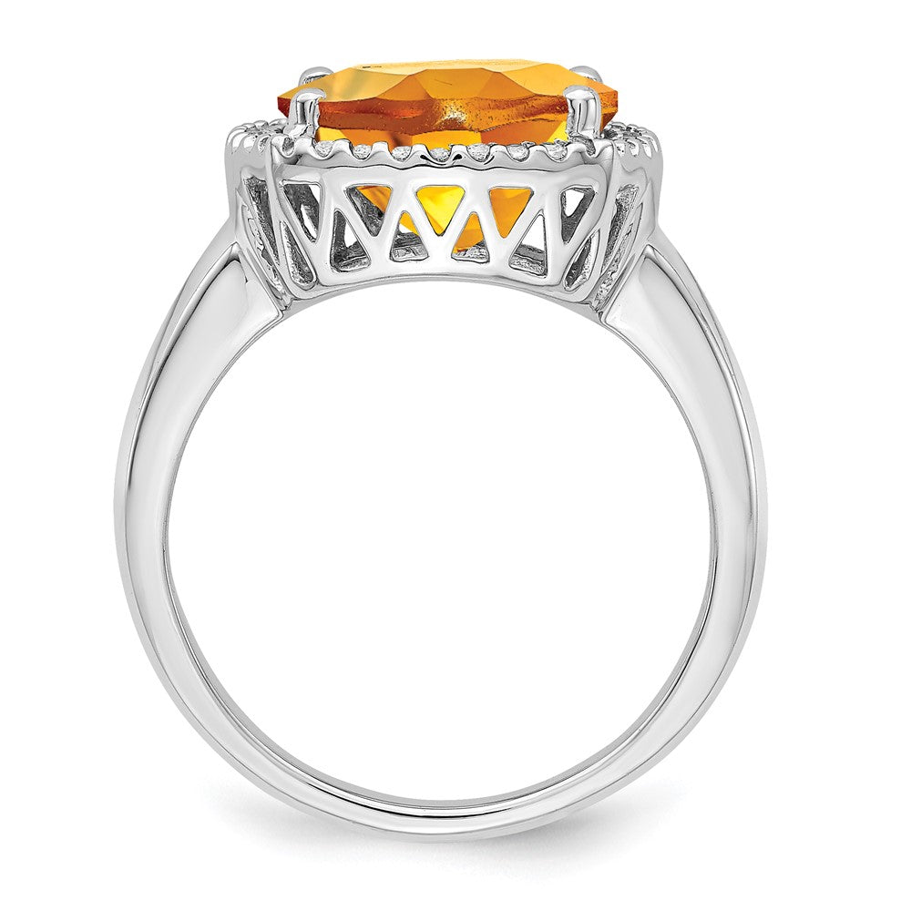 14k white gold citrine and real diamond ring rm7161 ci 014 wa