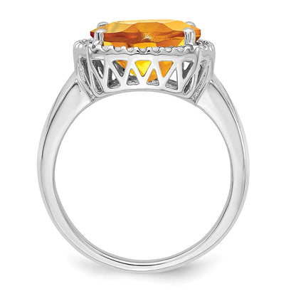 14k white gold citrine and real diamond ring rm7161 ci 014 wa