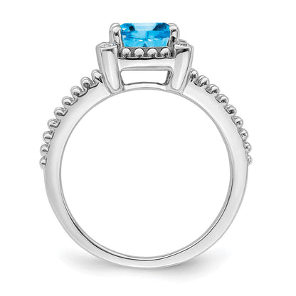 14k white gold cushion blue topaz and real diamond ring rm7163 bt 004 wa