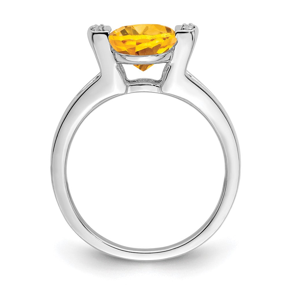 14k white gold oval citrine and real diamond ring rm7165 ci 003 wa
