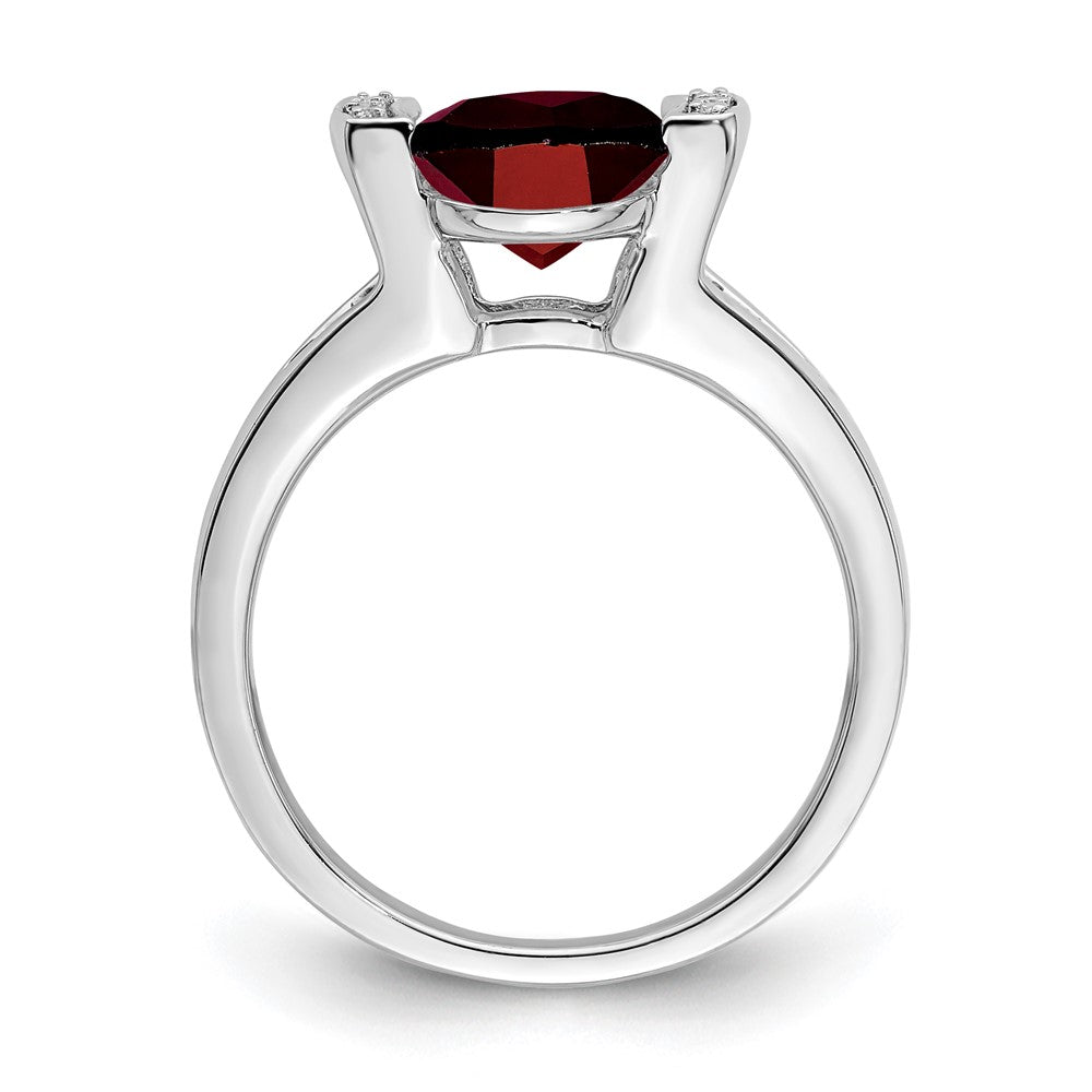 14k white gold oval garnet and real diamond ring rm7165 ga 003 wa