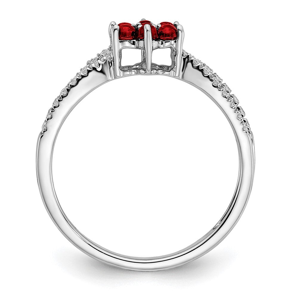 14k white gold garnet and real diamond floral ring rm7199 ga 019 wa