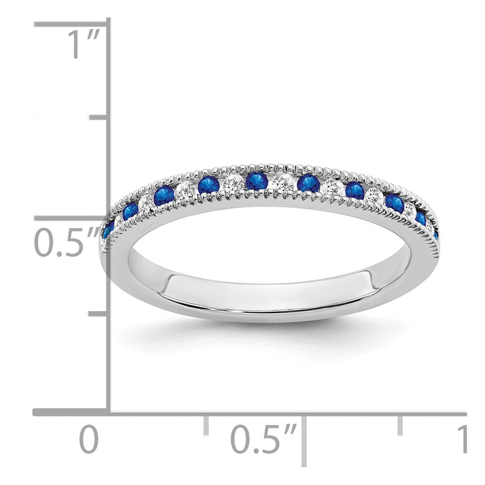14k white gold sapphire and real diamond band rm7245 sa 011 wa