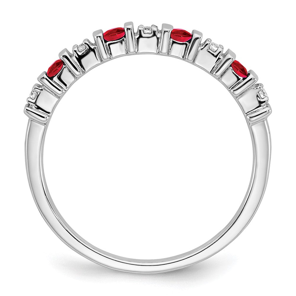 14k white gold ruby and real diamond band rm7246 ru 005 wa