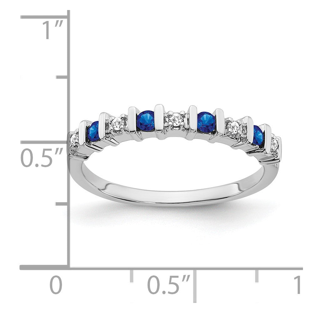 14k white gold sapphire and real diamond band rm7246 sa 005 wa