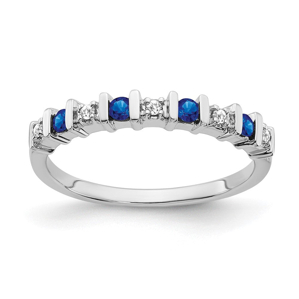 14k white gold sapphire and real diamond band rm7246 sa 005 wa