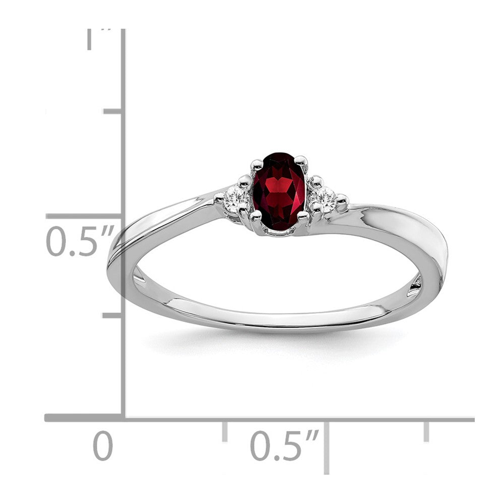 14k white gold garnet and real diamond ring rm7405 ga 004 wa