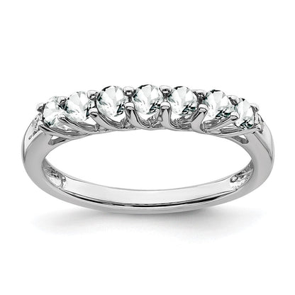 14k white gold topaz and real diamond 7 stone ring rm7411 wt 001 wa