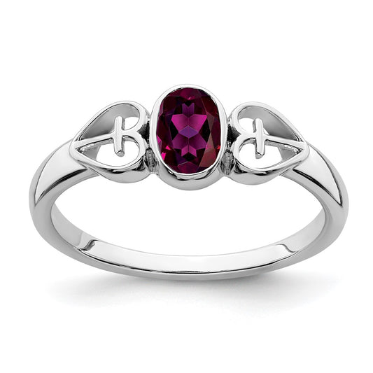 Sterling Silver Rhodolite Garnet Ring