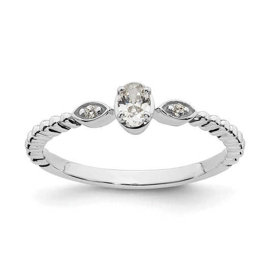 0.24ct. CZ Solid Real 14k White Polish Scalloped Wedding Band Ring Petite Oval Complete Dia Ring