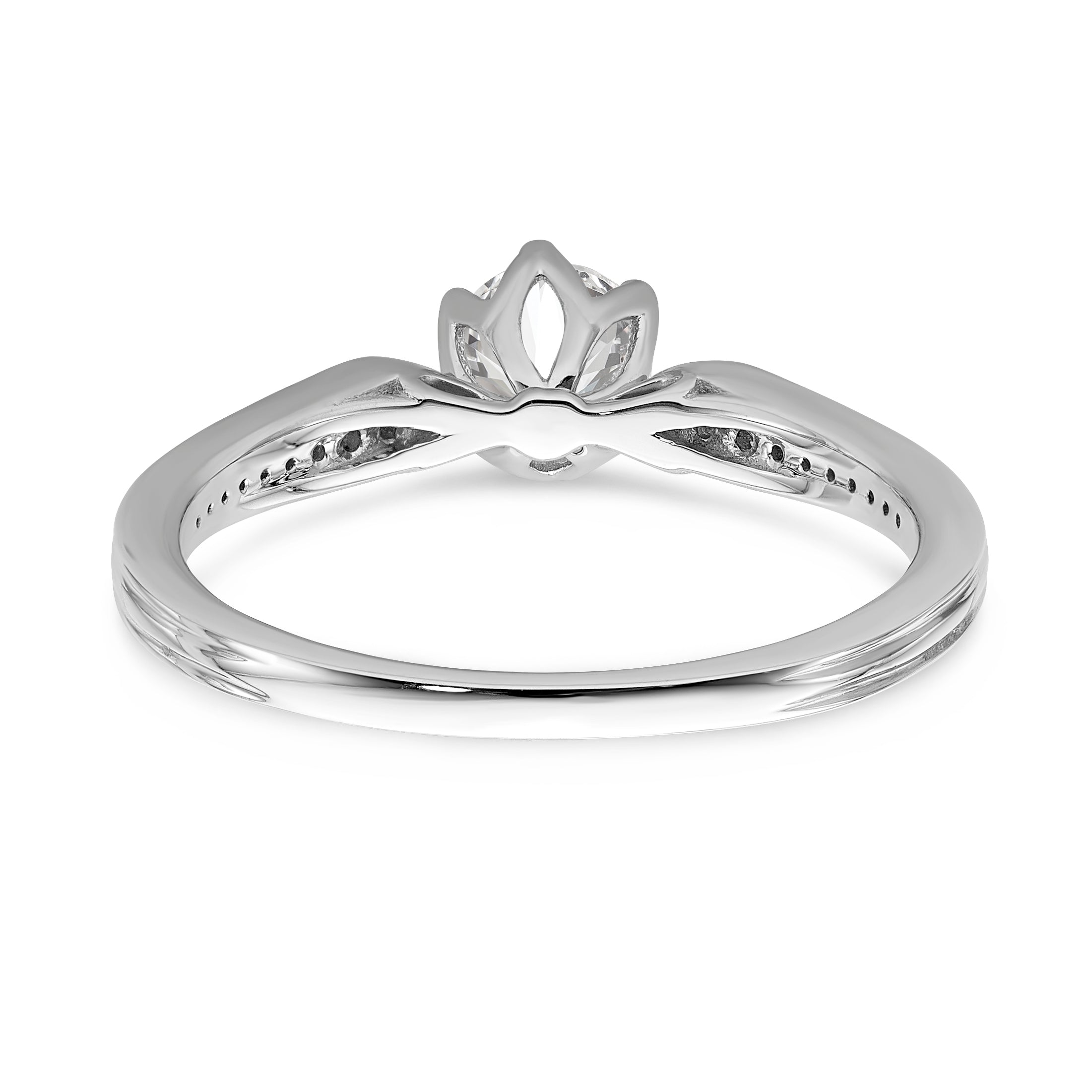 0.50ct. CZ Solid Real 14k Polish 1/2ct Round Engagement Dia Ring