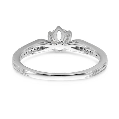 0.50ct. CZ Solid Real 14k Polish 1/2ct Round Engagement Dia Ring