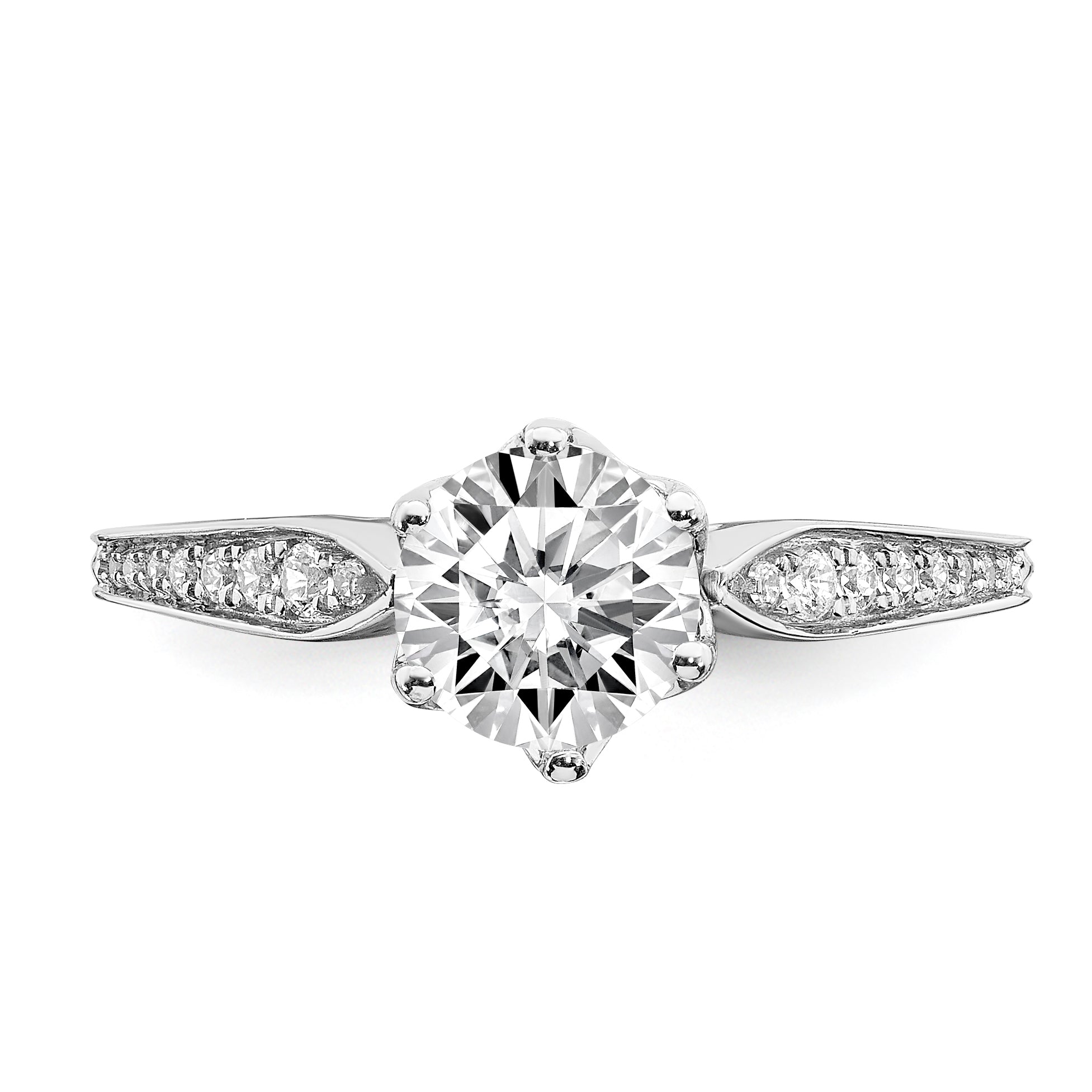 1.00ct. CZ Solid Real 14k Polish 1ct Round Engagement Dia Ring