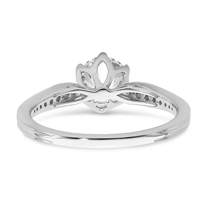 1.00ct. CZ Solid Real 14k Polish 1ct Round Engagement Dia Ring