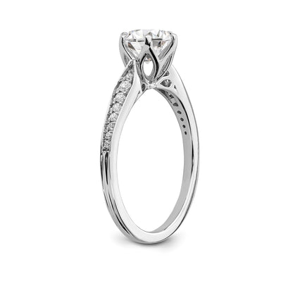 1.00ct. CZ Solid Real 14k Polish 1ct Round Engagement Dia Ring