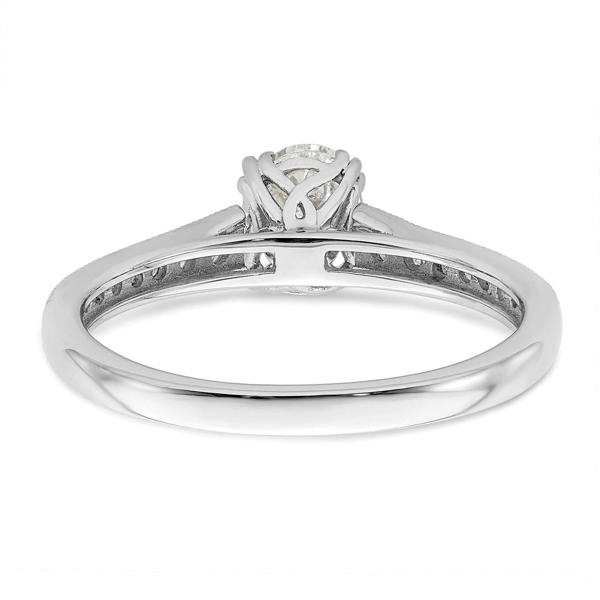 0.50ct. CZ Solid Real 14k Yellow Polish 1/2ct Oval Engagement Dia Ring