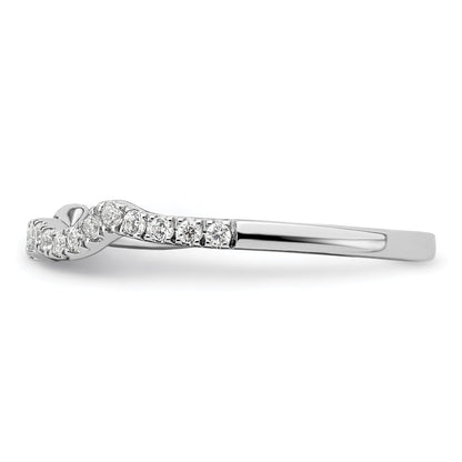 0.16ct. CZ Solid Real 14k White Polish Matching Wedding Wedding Band Ring