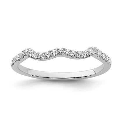 0.16ct. CZ Solid Real 14k White Polish Matching Wedding Wedding Band Ring