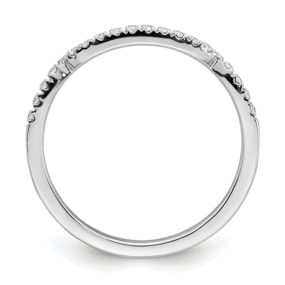 0.16ct. CZ Solid Real 14k White Polish Matching Wedding Wedding Band Ring